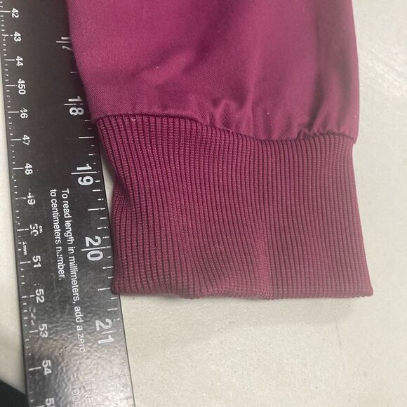 CHEROKEE Women’s Scrub Jacket Size XS Maroon Burgundy Workwear Core Stretch - Picture 3 of 10